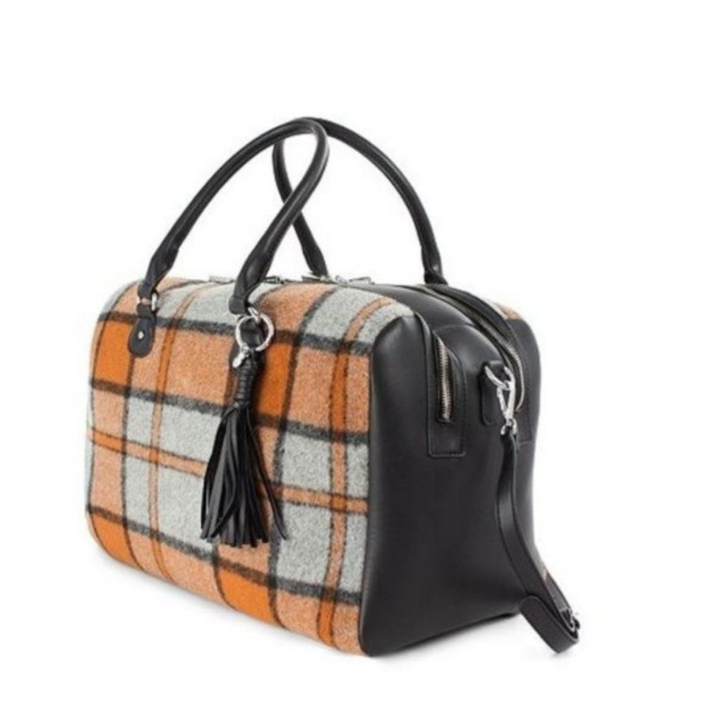 NWOT Plaid Weekender Bag